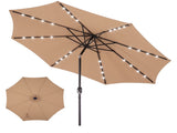 10 ft Outdoor Patio Umbrella with Solar LED Lights, WeatherResistant Camping & Yard Umbrella with 43293341