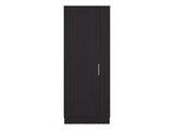 Fairfield Utility Storage Cabinet with 6-Tier Shelf and Broom Hangers, Black Wengue B097P474303