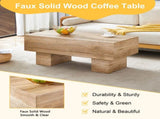 Modern Simple Light Wood Texture MDF Coffee Table - 43.3"x21.6"x17.2" Practical Model.Making it an W1512P414513