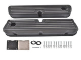 2x Tall Black Valve Cover Kit Replacement for Ford SBF 289 302 351W 19621985 Black Aluminum 07880155