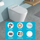 ZNTS Smart Toilet with Bidet Built in, Auto Open & Close, Elongated Heated seat, Foot Sensor Flush, LED W1243P203359