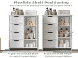 Bathroom Floor Cabinet with 4 Drawers and 1 Door,Freestanding 73955162