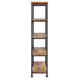Antique Nutmeg and Black 4-shelf Bookcase B062P145622