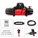 ZNTS X-BULL Electric Winch XPV 13500 LBS 12V Synthetic Red Rope New Arrival Jeep Towing Truck 4WD W121860285