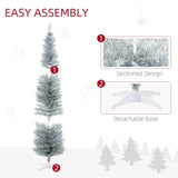 7 foot silver Christmas tree with bracket 78039552