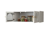 Wall Cabinet, Glass door Display Wall Mounted Cabinet, Floating Cabinet with inadjustable Shelves 22934122