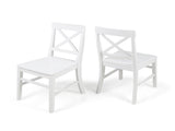 Roshan Farmhouse Acacia Wood Dining Chairs, White 62888.00WHI