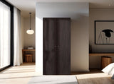 Armoire, 2 Doors, 4 Shelves, Walnut / Black Wengue B097P369451