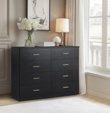 ZNTS Modern Black 8-Drawer Dresser for Bedroom - Ample Storage Wide Chest of Drawers, Sturdy & Safe W1785P201162