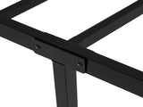 195.5*142.2*45.7cm Bed Height 18" Simple Basic Iron Bed Frame Iron Bed Black 99106496