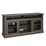Retro TV Stand for 65'' TV, TV Console Cabinet with Storage, Open Shelves Entertainment Center for W2275P210033