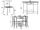 PVC Breakfast Table Black 41781269