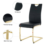 Modern Dining Chairs with Faux Leather Padded Seat Dining Living Room Chairs Upholstered Chair with W210127291