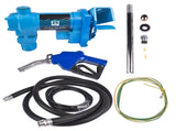 High Flow DC Fuel Pump 12 Volt with Automatic Nozzle for Gasoline Kerosene-Blue 66100519