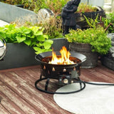 Mini Fire Pit Outdoor Portable Fire Pit Steel Camping Fire Pit with Lava Rocks W853P202205