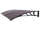 200 x 100 Household Application Door & Window Rain Cover Eaves Canopy Brown & 44640601