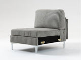 Modular Sectional Sofa Armless Seat Module, Corduroy Sectional Couch, Single Couch Modular Armless W3098P256997