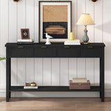 U_STYLE Contemporary High-Quality Entryway Console Table with 4 Spacious Drawersm,1 Practical Bottom N711P218638B