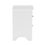 2 Drawers White Finish Nightstand Transitional Style Wooden Bedroom Furniture 1pc Bed-Side Cabinet B011P220632