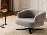Cuddle-style leisure swivel sofa chair, suitable for balconies, studies and living rooms, grey W3248P354261