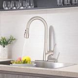 Single Handle Pull Down Kitchen Sink Faucet Brushed Nickel JYBC941BN