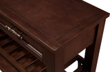Console Sofa Table with 2 Storage Drawers and 2 Tiers Shelves, Mid-Century Style 42'' Solid Wood W120284583