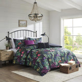 5 Piece Comforter Set Black King/Cal King B035128907