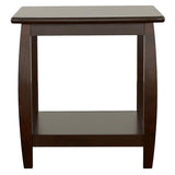 ZNTS Cappuccino Square End Table B062P153617