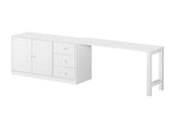 89.7''Wooden Sideboard with Extendable Table,Multifunctional Storage Cabinet with 2 Doors N711P334768K