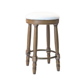 BarStools Set of 2, 360 Degree Swivel, Accent Wooden Swivel Seat Counter Height Bar Stool,White W2170P208102