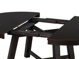 TREXM Farmhouse Round Extendable Dining Table with 16" Leaf Wood Kitchen Table WF291263AAP