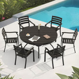 VRSHWO lron Terrace Dining Chairs, a Set of 2 Black Color Outdoor Chairs, Bistro Metal Chairs, W213P335871
