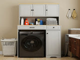 Over the Washer, Dryer and Robot Vacuum Storage Cabinet suitable for Compact Washing Machines, W1120P338184