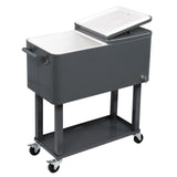 87.5*91*38.5cm 80QT Rectangular Plastic Box Iron Foot Tube Refrigeration and Insulation Cart Dark 42627909