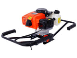 2.7HP Post Hole Digger 63cc two person handle Gas-Powered 2-Stroke Auger Digging Drill Shaft Size W465109919