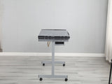 Adjustable Art Drawing Desk Craft Station Drafting with 2 fabric Drawers and 4 Wheels W347P330973