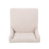 Vienna Contemporary Fabric Tufted Wingback 31 Inch Counter Stools, Set of 2, Beige and Natural 64854.00BGE