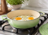 7.5QT Round Enameled Pot with Stainless Steel Handle Green Gradient 77337136