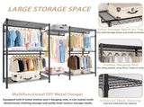 Heavy Duty Garment Rack, Freestanding Closet Organizer, Portable Wardrobe Clothes Rack, Adjustable W3204P318297