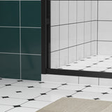 44-48"x76" Aluminum Frame Double Sliding Shower Door,Bypass Bathroom Sliding Door with Premium 1/4" W2011P325512