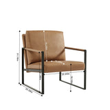 ZNTS Lounge, living room, office or the reception area Leathaire accent arm chair with Extra thick padded W135958321