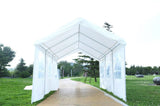 ZNTS 10'x20' Heavy Duty Carport Gazebo, Canopy Garage, Car Shelter with windows W465132836