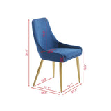 Fabric Dining Chairs Set of 2, Upholstered Armless Accent Chairs, Classical Appearance and Stainless W1241119373