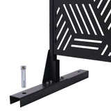 Outdoor & Indoor Privacy Metal Privacy 76" H48" W, Freestanding Decorative Privacy W465P193268