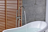 Single Handle Freestanding Tub Filler Floor Mount Bathtub Faucet with Handheld Shower W1932P172283