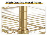 5-layer display rack with adjustable layer spacing, plug-in deformable structure, adjustable feet, 43103074