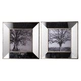 S/2 Vintage Silver Reflective Picture Frames, 15x15" W2078P205306
