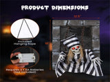 18" Animated Halloween Chained Prisoner Decor - Sound-Activated , 08107365
