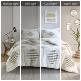 King/Cal King 3 Piece Cotton Blend Chenille Comforter Set B035128815