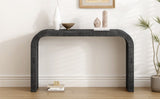 52" Wood Console Table with Curved Edge, Natural Texture, Perfect for Entryways and Living Rooms N760P282826B